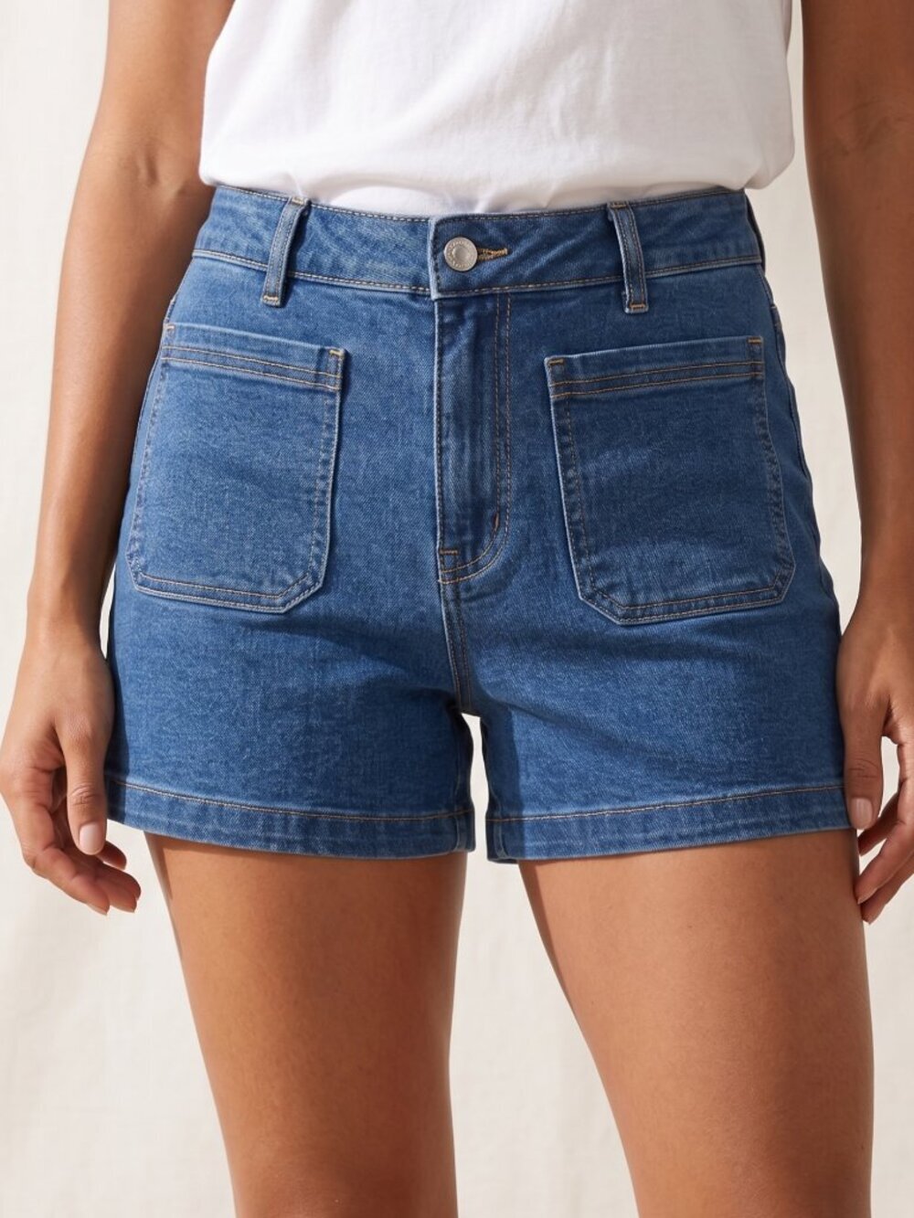 NWT | luvamia High-Waisted Wide-Leg Denim Shorts | Dark Wash | XL